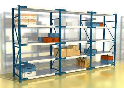 Полочные среднегрузовые стеллажи СГС